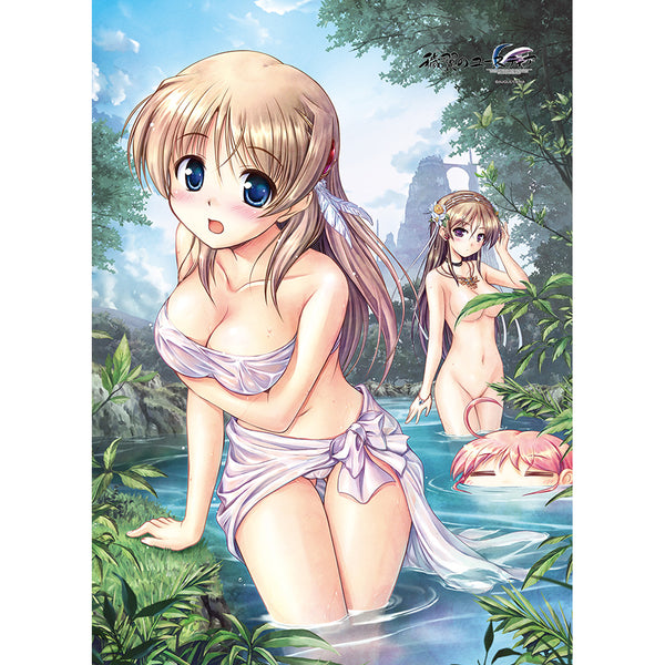 『穢翼のユースティア』B2タペストリー(フィオネ&エリス&ティア/水浴び)Wスエード【202604再販】