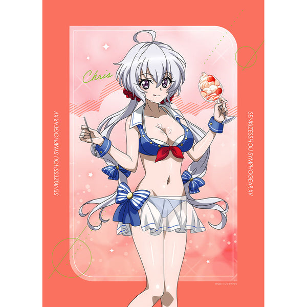 『戦姫絶唱シンフォギアXV』描き下ろしB2タペストリー(クリス/マリンセーラー水着)Wスエード