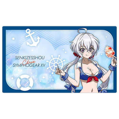 『戦姫絶唱シンフォギアXV』描き下ろしラバーマット(クリス/マリンセーラー水着)