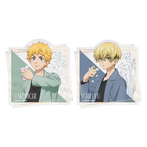 『東京リベンジャーズ』ステッカー2枚組 dusty flower ver. / 花垣武道&松野千冬