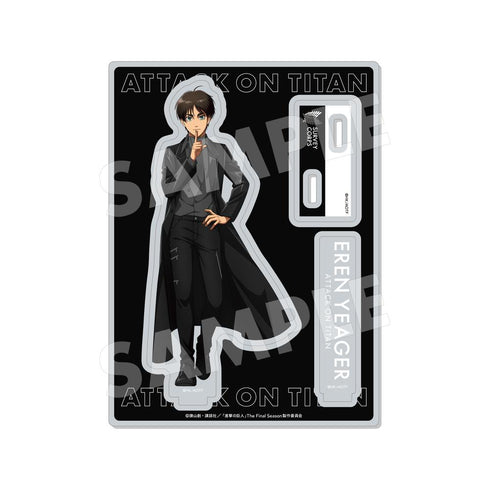 "Attack on Titan" Black & White Ver. Acrylic Stand /01 Eren (Black)
