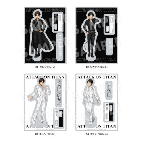 "Attack on Titan" Black & White Ver. Acrylic Stand /01 Eren (Black)