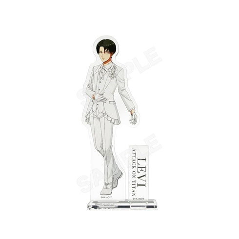 "Attack on Titan" Black & White Ver. Acrylic Stand /04 Levi (White)