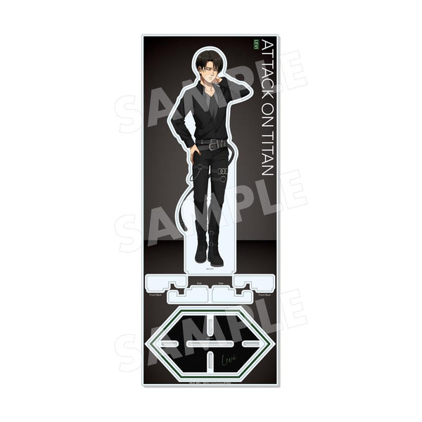 "Attack on Titan" Black & White Ver. Acrylic Stand (L) /02 Levi (Black)