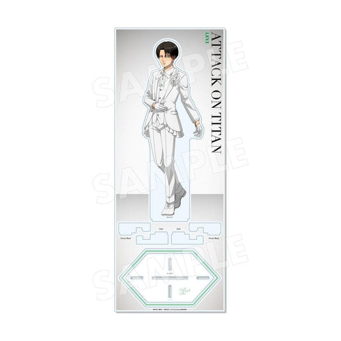 "Attack on Titan" Black & White Ver. Acrylic Stand (L) /04 Levi (White)