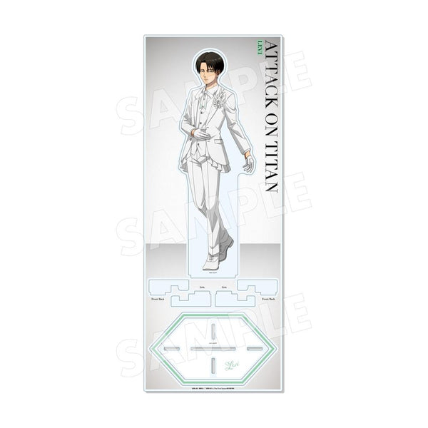"Attack on Titan" Black & White Ver. Acrylic Stand (L) /04 Levi (White)