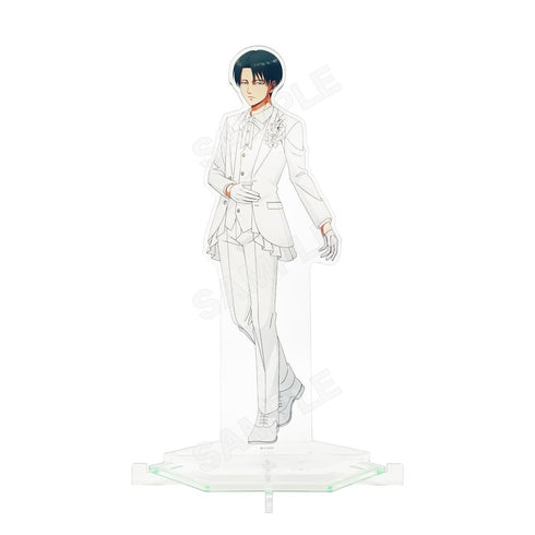"Attack on Titan" Black & White Ver. Acrylic Stand (L) /04 Levi (White)