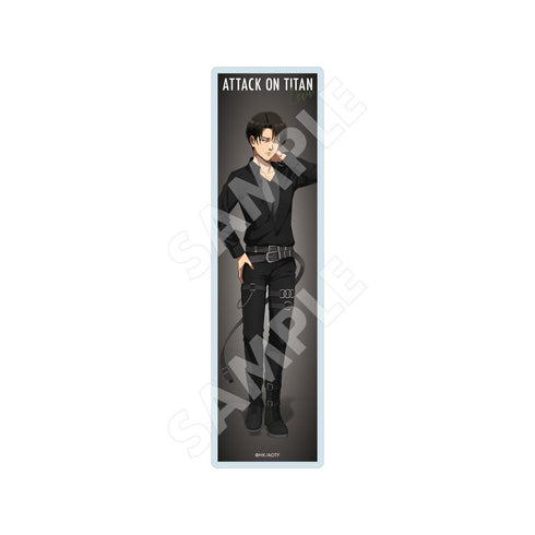 "Attack on Titan" Black & White Ver. Clear Bookmark /02 Levi (Black)