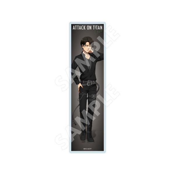"Attack on Titan" Black & White Ver. Clear Bookmark /02 Levi (Black)