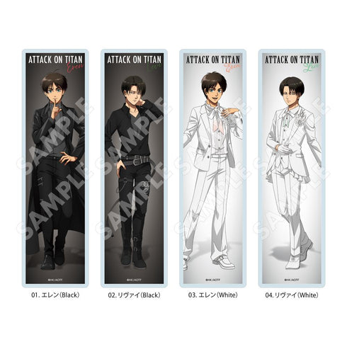"Attack on Titan" Black & White Ver. Clear Bookmark /02 Levi (Black)