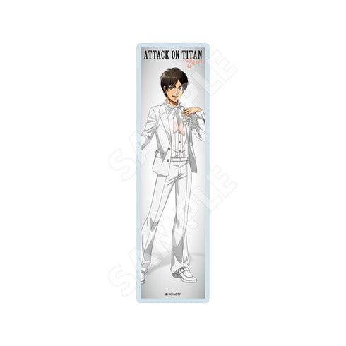"Attack on Titan" Black & White Ver. Clear Bookmark /03 Eren (White)