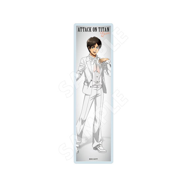 "Attack on Titan" Black & White Ver. Clear Bookmark /03 Eren (White)