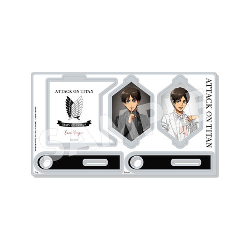 "Attack on Titan" Black & White Ver. Swivel Acrylic Stand / 01 Eren