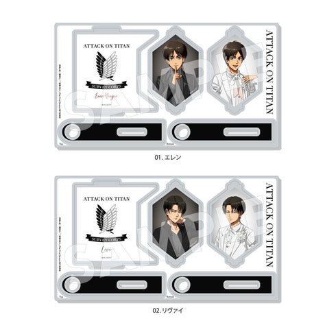 "Attack on Titan" Black & White Ver. Swivel Acrylic Stand /02 Levi