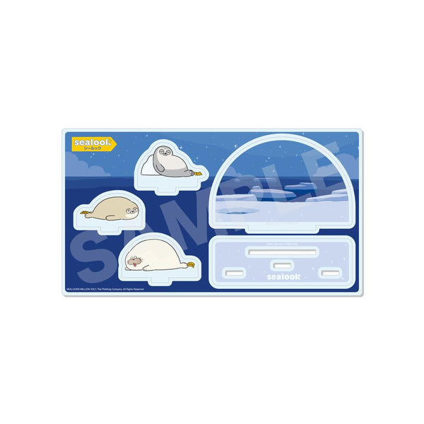 "SEALOOK" Acrylic Diorama /02: Chubby Seal, Spotted Seal, and Heart Seal