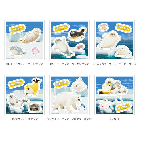 "SEALOOK" Sticker /02 Spotted Seal & Penguin Seal