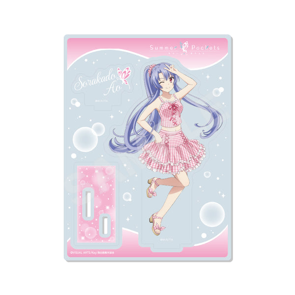 "Summer Pockets" Gingham Check Ver. Acrylic Stand /02 Aoi Kumon
