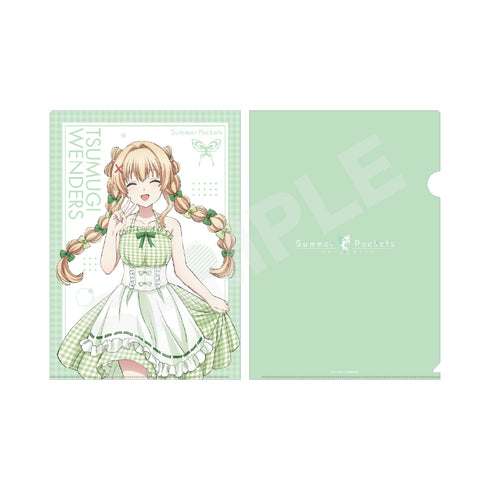 "Summer Pockets" Gingham Check Ver. Clear File / 04 Tsumugi Venders
