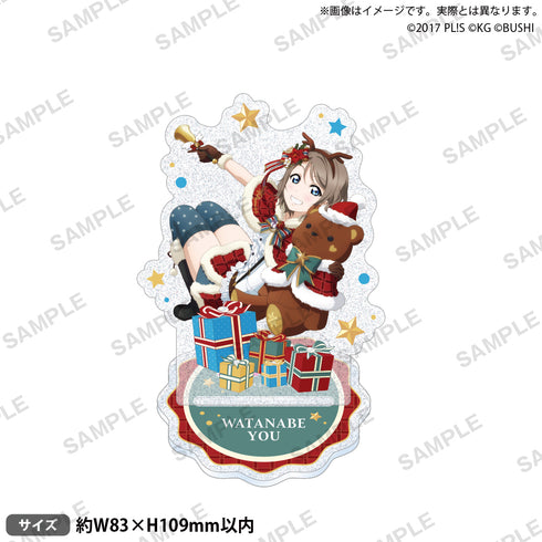 『ラブライブ!スクールアイドルフェスティバル』きらりんアクリルスタンド Aqours クリスマスver. 渡辺曜