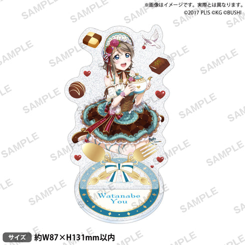 『ラブライブ!スクールアイドルフェスティバル』きらりんアクリルスタンド Aqours バレンタインver. 渡辺曜