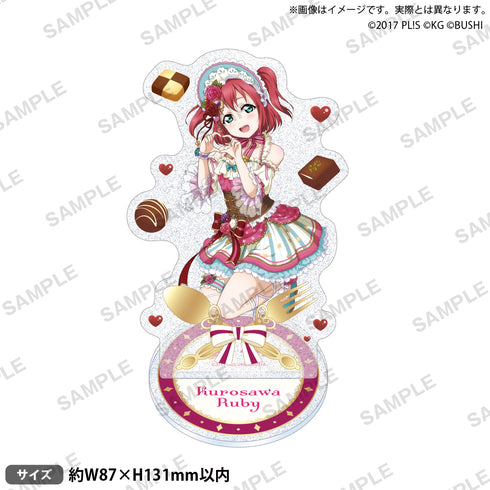 『ラブライブ!スクールアイドルフェスティバル』きらりんアクリルスタンド Aqours バレンタインver. 黒澤ルビィ