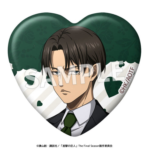 『進撃の巨人』執事衣装 ハート缶バッジ【BOX】