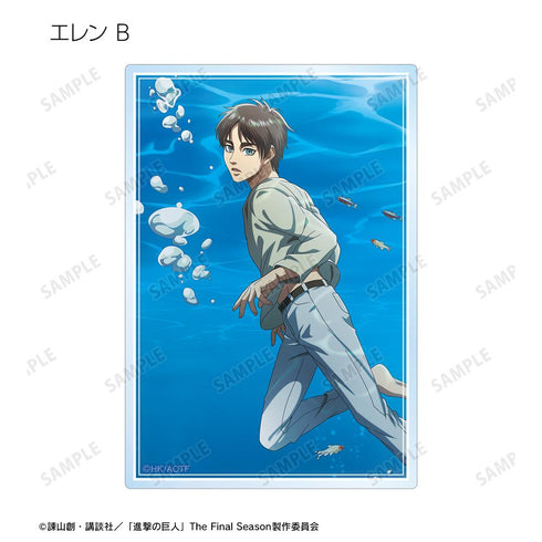 『進撃の巨人』描き下ろしイラスト 水中浮遊ver. トレーディングアクリルカード(単位/BOX)【202507再販】