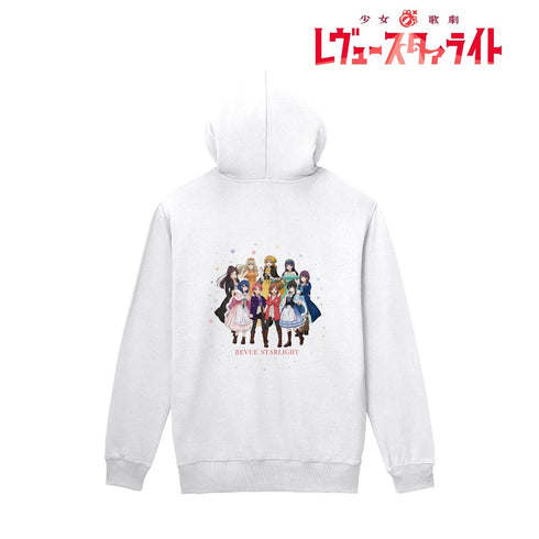 『少女☆歌劇 レヴュースタァライト』アニメ放送5周年記念 描き下ろし 集合 SNOW QUEENver. バックプリントジップパーカーメンズ【202609再販】