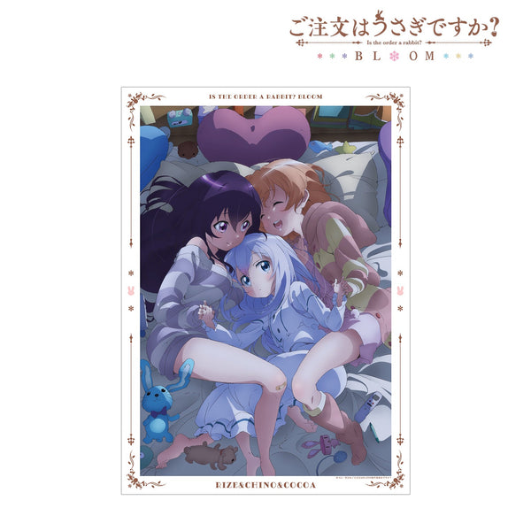 『ご注文はうさぎですか? BLOOM』ココア&チノ&リゼ A3マット加工ポスター ver.B【202406再販】