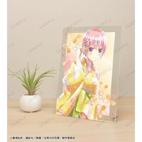 『五等分の花嫁』描き下ろしイラスト 中野一花 桜和装ver. Ani-Art aqua label A4アクリルパネル【202501再販】