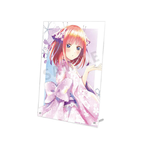 『五等分の花嫁』描き下ろしイラスト 中野二乃 桜和装ver. Ani-Art aqua label A4アクリルパネル【202501再販】
