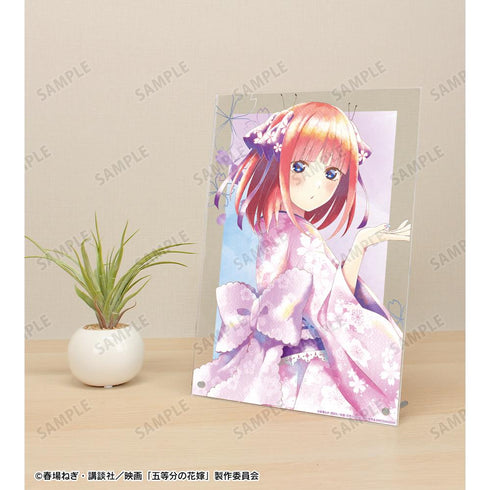 『五等分の花嫁』描き下ろしイラスト 中野二乃 桜和装ver. Ani-Art aqua label A4アクリルパネル【202501再販】