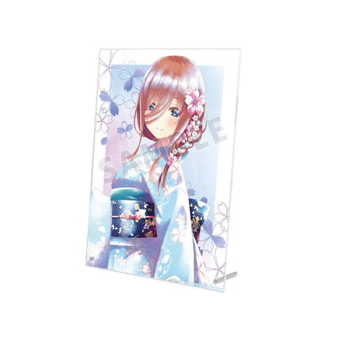 『五等分の花嫁』描き下ろしイラスト 中野三玖 桜和装ver. Ani-Art aqua label A4アクリルパネル【202501再販】