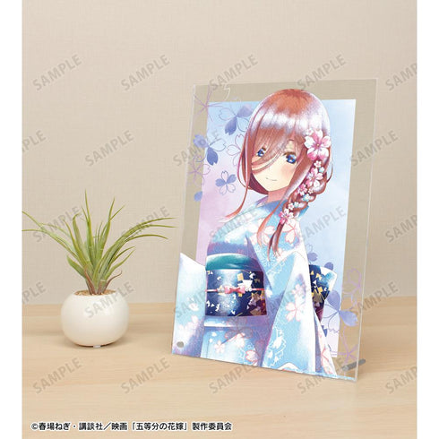 『五等分の花嫁』描き下ろしイラスト 中野三玖 桜和装ver. Ani-Art aqua label A4アクリルパネル【202501再販】
