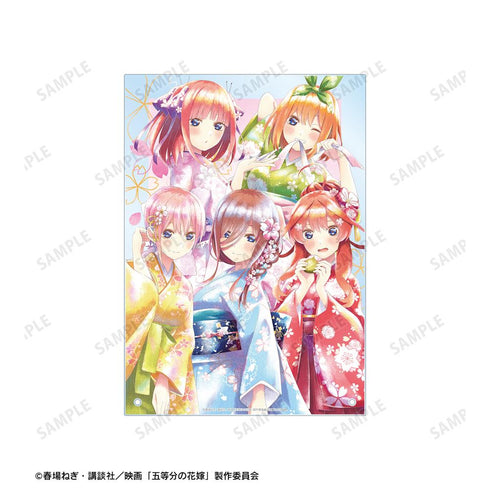 『五等分の花嫁』描き下ろしイラスト 集合 桜和装ver. Ani-Art aqua label A4アクリルパネル【202501再販】
