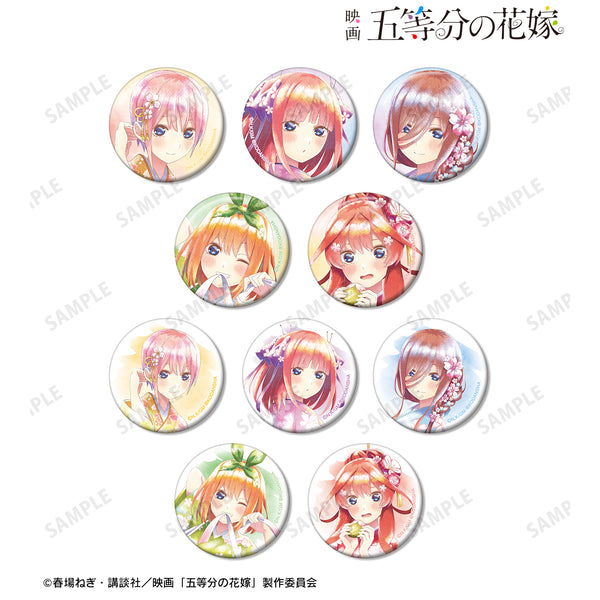 『映画 五等分の花嫁』描き下ろしイラスト 桜和装ver. トレーディング Ani-Art aqua label 缶バッジ BOX