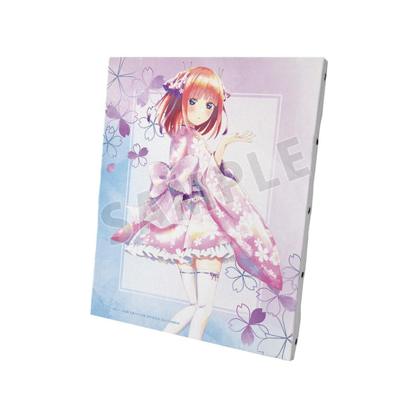 『五等分の花嫁』描き下ろしイラスト 中野二乃 桜和装ver. Ani-Art aqua label キャンバスボード【202501再販】
