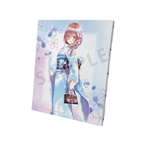 『五等分の花嫁』描き下ろしイラスト 中野三玖 桜和装ver. Ani-Art aqua label キャンバスボード【202501再販】