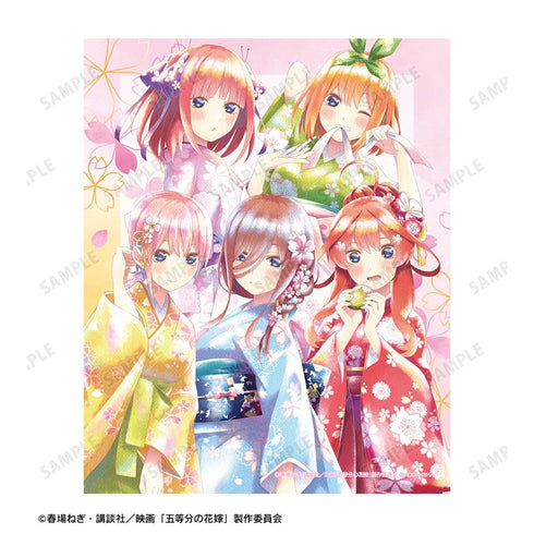 『五等分の花嫁』描き下ろしイラスト 集合 桜和装ver. Ani-Art aqua label キャンバスボード【202501再販】