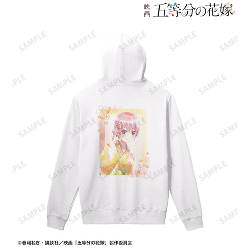 『映画 五等分の花嫁』描き下ろしイラスト 中野一花 桜和装ver. Ani-Art aqua label バックプリントジップパーカー(メンズ / レディース)