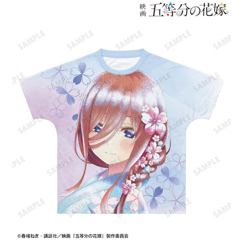 『五等分の花嫁』描き下ろしイラスト 中野三玖 桜和装ver. Ani-Art aqua label フルグラフィックTシャツユニセックス【202501再販】