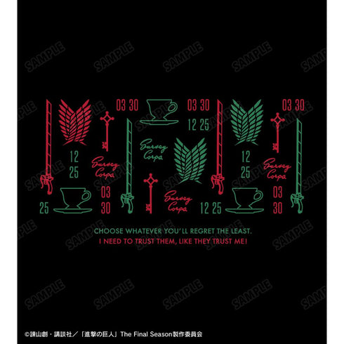 『進撃の巨人』エレン&リヴァイ モチーフ柄 Tシャツメンズ【202512再販】