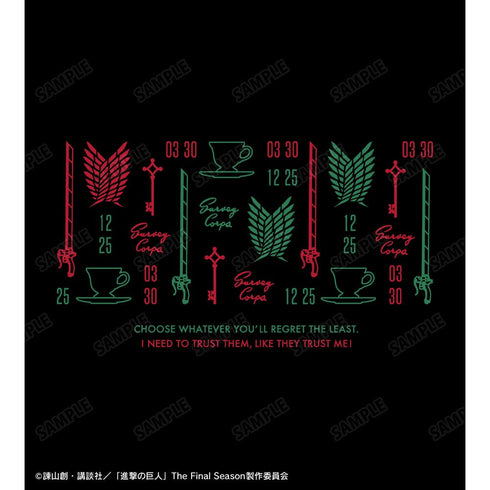 『進撃の巨人』 エレン&リヴァイ モチーフ柄 Tシャツメンズ【202405再販】