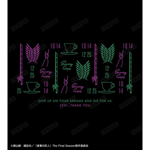 『進撃の巨人』エルヴィン&リヴァイ モチーフ柄 Tシャツレディース【202507再販】