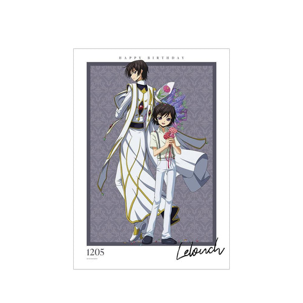 《Code Geass 反叛的鲁路修》全新绘制插画 鲁路修&鲁路修(幼年) A3哑光处理海报 <鲁路修 生日2023版>【202605再版】