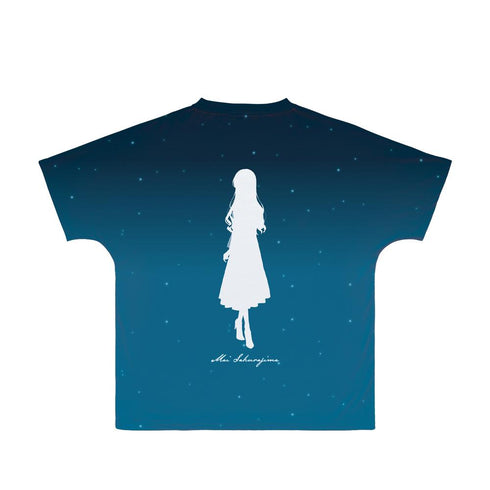 『青春ブタ野郎はおでかけシスターの夢を見ない』描き下ろしイラスト 桜島麻衣 星空ドレスver. フルグラフィックTシャツユニセックス【202407再販】