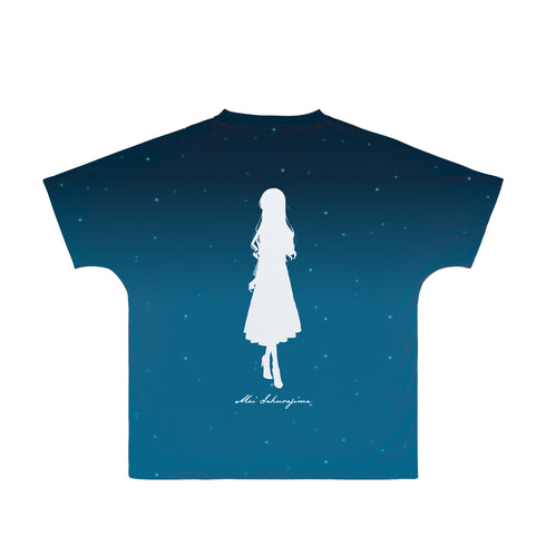 『青春ブタ野郎はおでかけシスターの夢を見ない』描き下ろしイラスト 桜島麻衣 星空ドレスver. フルグラフィックTシャツユニセックス