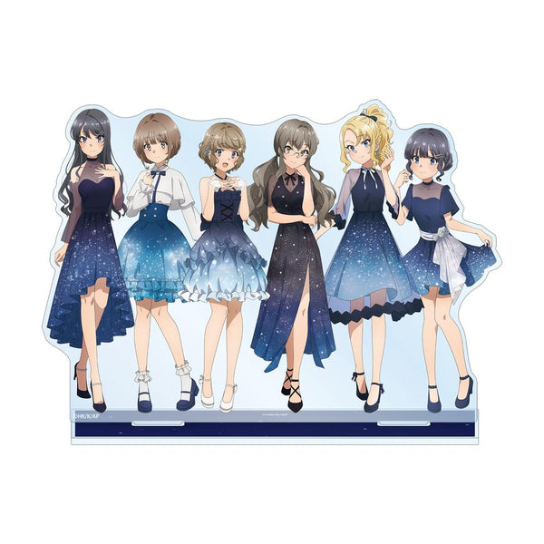 『青春ブタ野郎はおでかけシスターの夢を見ない』描き下ろしイラスト 集合 星空ドレスver. BIGアクリルスタンド【202512再販】