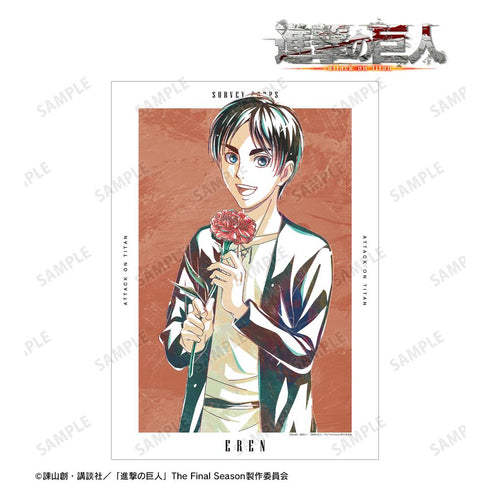 『進撃の巨人』描き下ろし エレン Flower Shop ver. Ani-Art A3マット加工ポスター【202507再販】