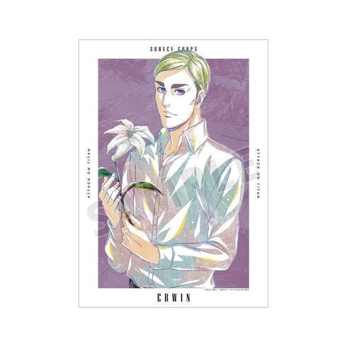 『進撃の巨人』描き下ろし エルヴィン Flower Shop ver. Ani-Art A3マット加工ポスター【202512再販】